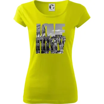 Love italy - colosseum - Dámské triko Pure - L ( Limetková )