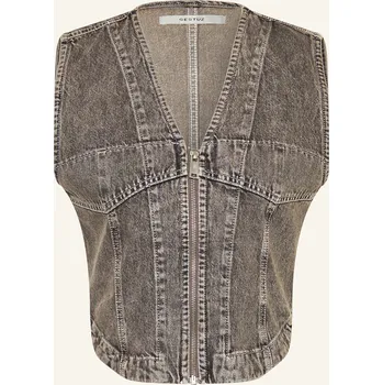 Dámská vesta Gestuz Dámská Džínová Vesta Gzjosie, šedá, 34