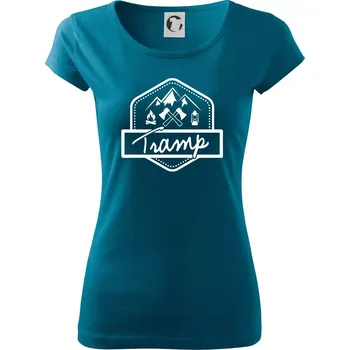 Dámské tričko Tramp erb - Dámské triko Pure - L ( Petrolejová )