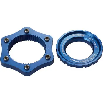 Brzda na kolo Adaptér Reverse kotouče diskové brzdy centerlock/6-otv. Blue