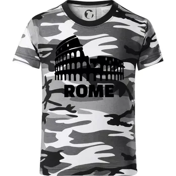 Chlapecké tričko Italy Koloseum Rome - Dětské maskáčové triko - 122 cm/6 let ( Šedý maskáč )