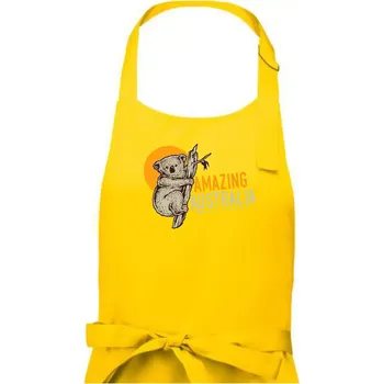 Kuchyňská zástěra Amazing Australia koala - Dámská zástěra na vaření - Univerzální velikost ( Žlutá )
