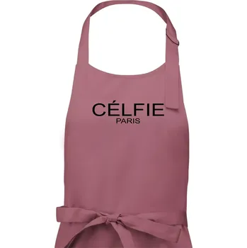 Kuchyňská zástěra Célfie Paris - Pánská zástěra na vaření - Univerzální velikost ( Starorůžová )