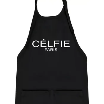 Kuchyňská zástěra Célfie Paris - Dětská zástěra na vaření - Univerzální velikost ( Černá )