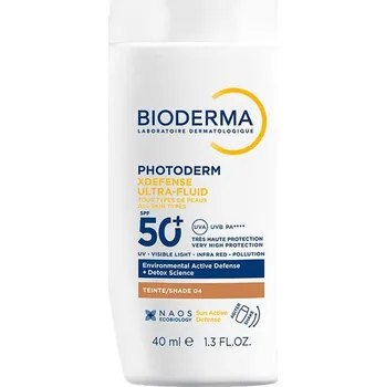 Přípravek na opalování Bioderma Photoderm Xdefense Ultra-Fluid SPF 50+ - Ultrafluidní ochrana proti negativním vnějším vlivům, slunci a znečištění 40 ml 0 ml - Shade 04