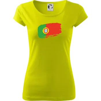 Portugalsko vlajka - Dámské triko Pure - XL ( Limetková )