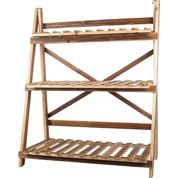 Stojan na květiny Verk 27400 Stojan na květiny, 3 police, 97 × 80 cm, dřevěný