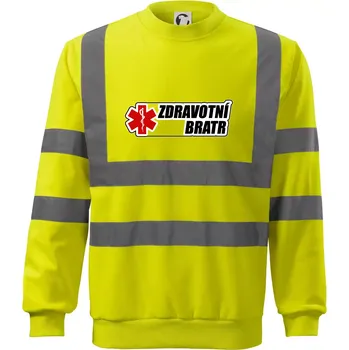 Pánská mikina Zdravotní bratr - rescue - Reflexní mikina - XL ( Neonově žlutá )