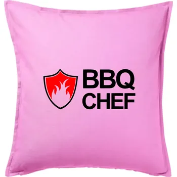 Polštář Grilování - BBQ Chef - Polštář 50x50 - 50x50 - Pouze potah ( Růžová )