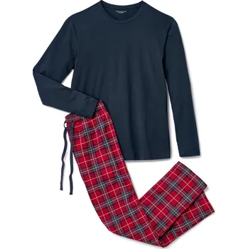 Pánské pyžamo 690961 - Tchibo - Pyžamo - pro muže - vel. XL 56/58 - barva: modrá/kostkovaný