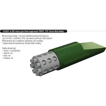 Plastikový model Eduard 1/72 A-10C rotary gun flash suppressor PRINT (GREAT WALL HOBBY)