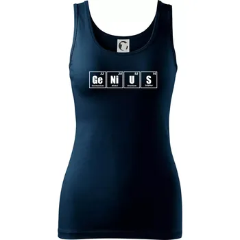 Dámské tričko Genius - periodická tabulka - Dámské tílko - XS ( Námořní modrá (velmi tmavá - téměř černá) )