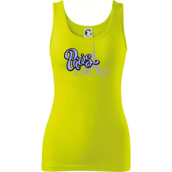 Paris Lettering - Dámské tílko - 2XL ( Limetková )
