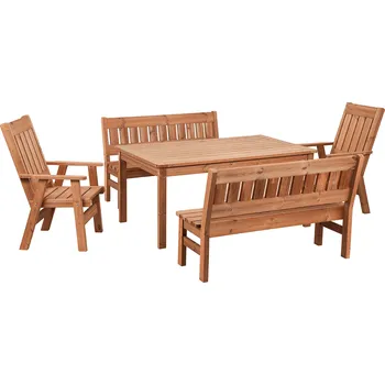 Zahradní sestava Zahradní set z masivu ThermoWood - PROWOOD - SET L8 - Set + dodání nátěru v odstínu GR. GREY + PCD 91