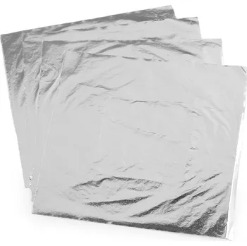 Metalické plátky ke zdobení 14x14 cm, barva 1 stříbrná