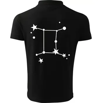 Pánská košile Souhvězdí - Gemini - Blíženci - Polokošile pánská Pique Polo 203 - 5XL ( Černá )