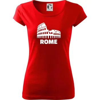 Dámské tričko Italy Koloseum Rome - Dámské triko Pure - S ( Červená )