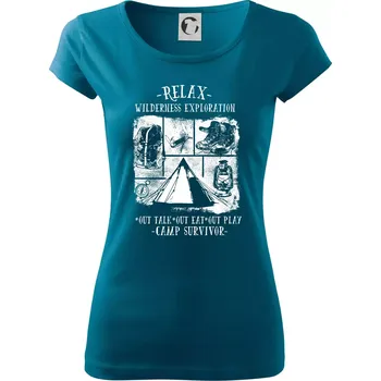 Dámské tričko Relax wilderness exploration - Dámské triko Pure - L ( Petrolejová )