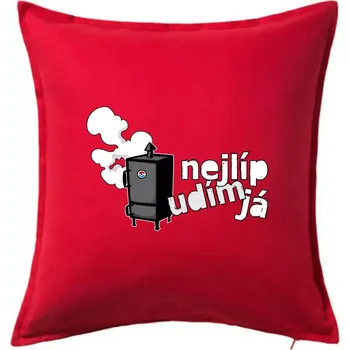 Polštář Nejlíp udím já - Polštář 50x50 - 50x50 - Pouze potah ( Červená )