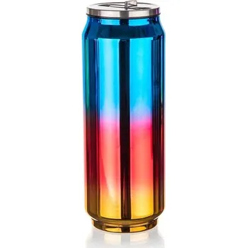 Termoska BANQUET Termoska BE COOL 430 ml, modro-červeno-zlatá