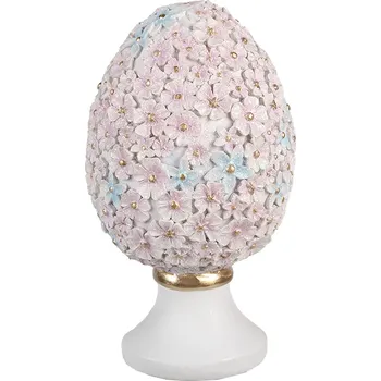 Velikonoční dekorace Clayre & Eef - Dekorativní vajíčko FLOWER 6PR5191