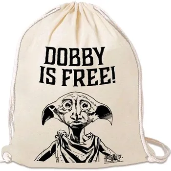 Školní batoh LOGOSHIRT Harry Potter: Dobby is free!, béžový, 35 × 44 cm