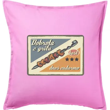 Polštář Dobrota z grilu - Polštář 50x50 - 50x50 - Pouze potah ( Růžová )