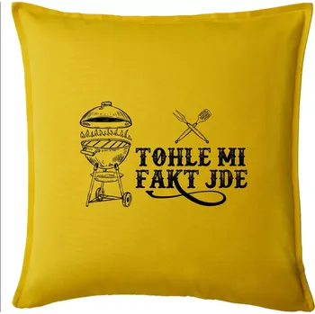 Polštář Grilování tohle mi fakt jde - Polštář 50x50 - 50x50 - Pouze potah ( Žlutá )