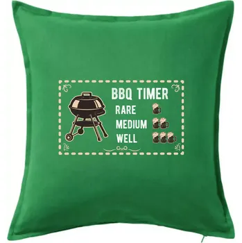 Polštář BBQ Timer - Polštář 50x50 - 50x50 - Pouze potah ( Středně zelená )