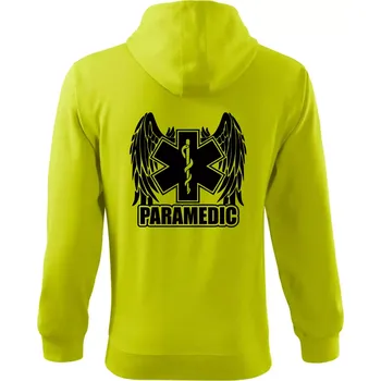 Pánská mikina Paramedic - Mikina s kapucí na zip trendy zipper - 3XL ( Limetková )