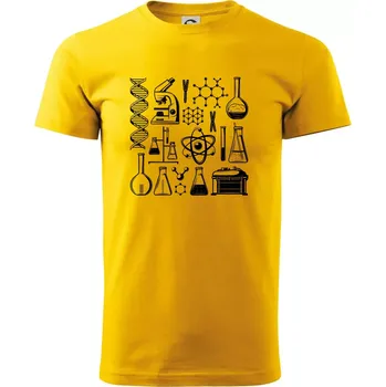 Laboratoř - ikony - Triko extra velké (5-8XL) - 7XL ( Žlutá )