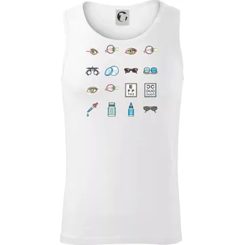 Oční lékař ikony - Tílko pánské Core - XL ( Bílá )