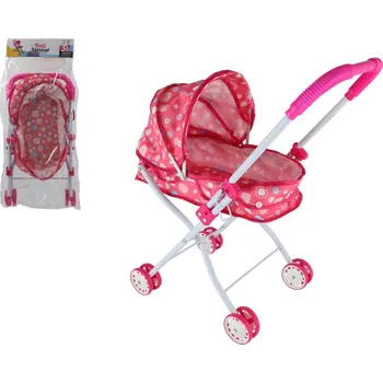 Kočárek pro panenku Kočárek pro panenky hluboký látkový v sáčku 26x63x10cm