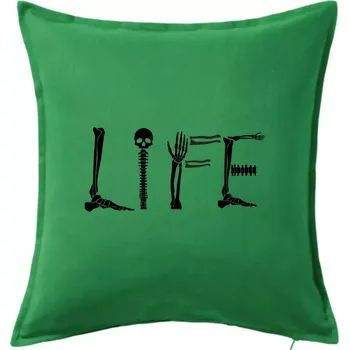 Polštář Radiology Life - Polštář 50x50 - 50x50 - Včetně výplně ( Středně zelená )