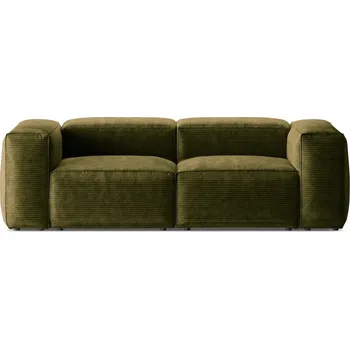 Pohovka Zelená manšestrová pohovka 224 cm Bergamo – Cosmopolitan Design ID_1798946