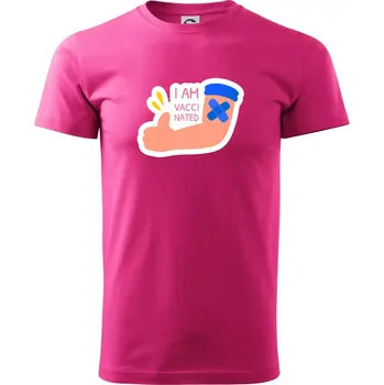 Pánská móda I am vaccinated - Klasické pánské triko vyšší gramáže - XS ( Purpurová )