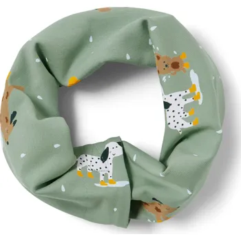 Šátek 684806 - Tchibo - Dětský šátek na krk se suchým zipem - barva: zelená