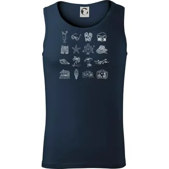 Dovolená u moře - Tílko pánské Core - XL ( Námořní modrá (velmi tmavá - téměř černá) )