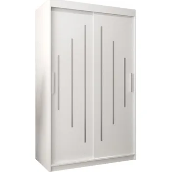 Šatní skříň Šatní skříň s posuvnými dveřmi YORK - 120x200cm Bílá