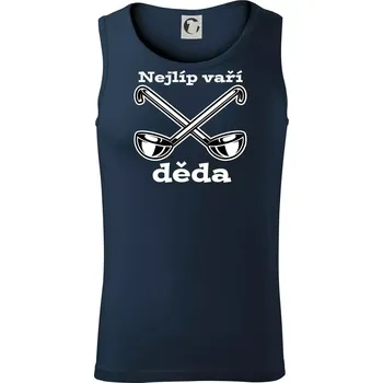 Nejlíp vaří děda - Tílko pánské Core - 2XL ( Námořní modrá (velmi tmavá - téměř černá) )