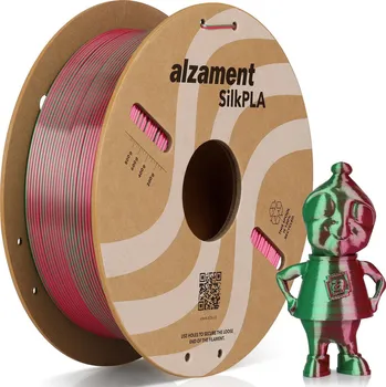 3D tisk Alzament PLA Silk Dual Color 1 kg Red-Green ALZMNTSD06