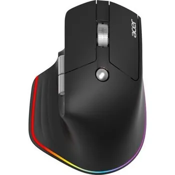 Myš ACER bezdrátová myš Easy Fit Mouse,ergonomická,4000dpi,6 tlačítek,RGB,10m dosah,USB-C,BT,Black HP.EXPBG.021