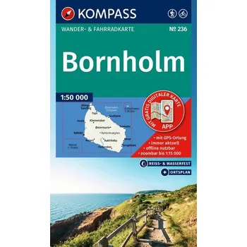 KOMPASS Wanderkarte 236 Bornholm 1:50.000 [DE] (2025, Karta, Kompass Karten GmbH)