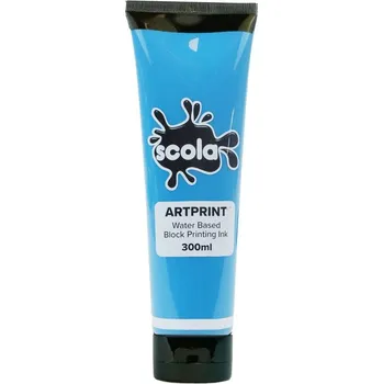 Vodová barva SCOLA Tiskařská barva 300ml - tyrkysová