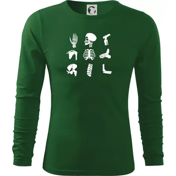 Pánské oblečení Rentgen - ikony - Triko s dlouhým rukávem FIT-T long sleeve - M ( Lahvově zelená )