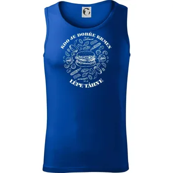 Kdo je dobře krmen lépe táhne - Tílko pánské Core - M ( Královská modrá )
