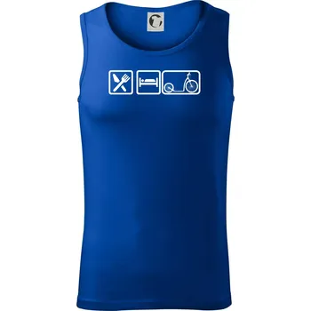 Eat sleep koloběžka velké a malé kolo - Tílko pánské Core - M ( Královská modrá )