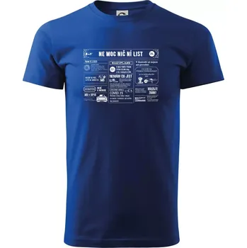 Nemocniční list - Triko extra velké (5-8XL) - 7XL ( Královská modrá )