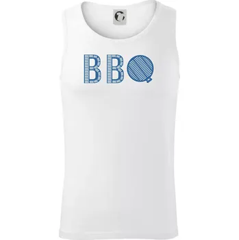 BBQ nápis - Tílko pánské Core - S ( Bílá )
