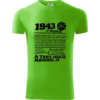 Pánské tričko 1943 v kostce - Viper FIT - Pánské zůžené tričko - S ( Apple Green )